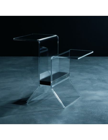 Tavolino portariviste da salotto in plexiglass Ideo