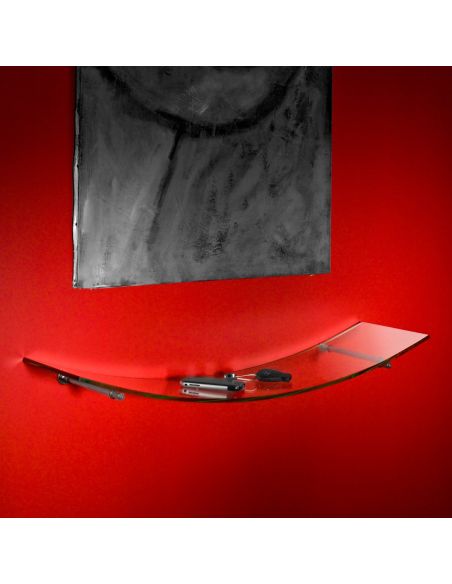 Mensole moderne in vetro trasparente curvato curvo Bow