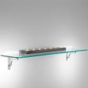 Mensole in vetro trasparente cucina bagno Row Maxi