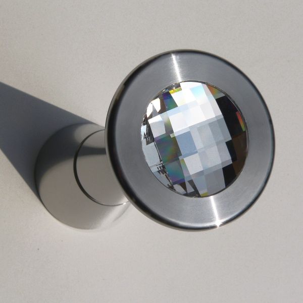 Attaccapanni a muro in acciaio inox con swarovski Seawater