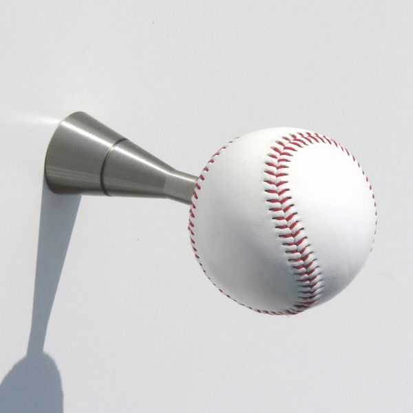 Attaccapanni a muro moderno in alluminio a forma di pallina Baseball