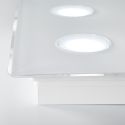 Plafoniera quadrata a 4 luci in metacrilato 40 x 40 cm Domino