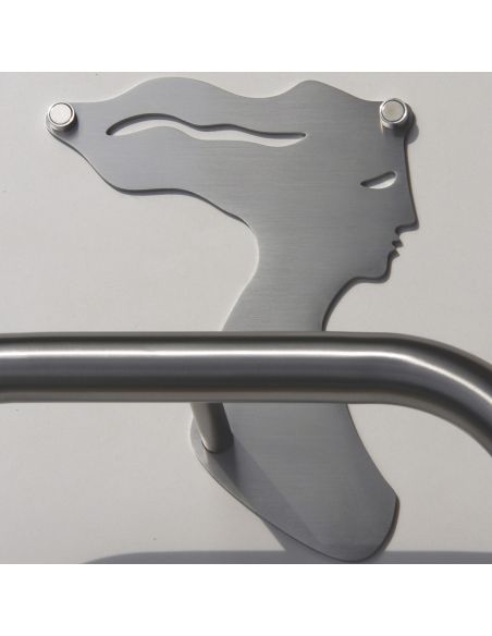 Servomuto design da parete portabiti in acciaio Cleo