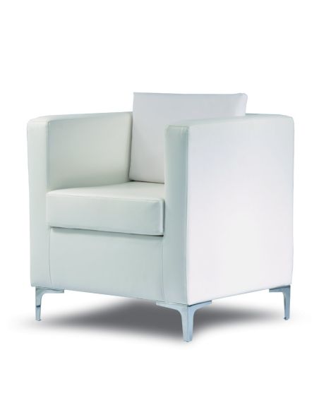 Poltrona sala attesa in pelle sintetica Cubo