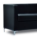 Divano sala attesa imbottito in simil-pelle Cubo