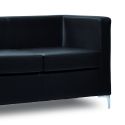 Divano sala attesa imbottito in ecopelle 130 cm Cubo
