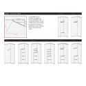 Specchio angolare in alluminio mini guardaroba Angle Vanity