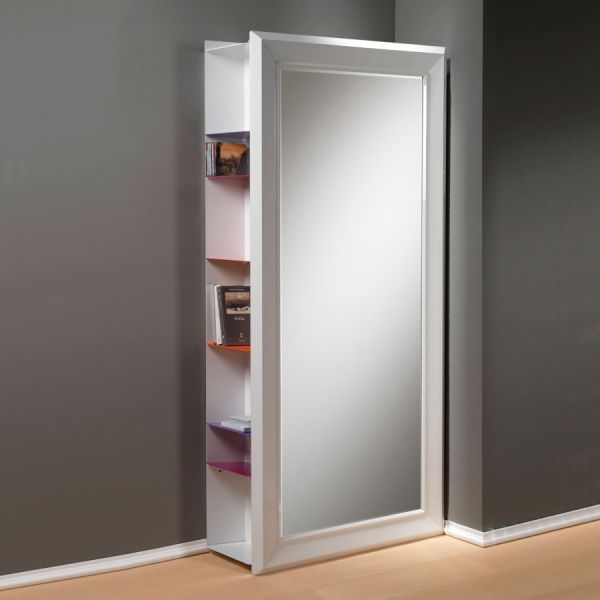 Specchio da parete Rettangolo Flat in legno laccato cm.97x192h Specchio da parete Rettangolo Flat in legno laccato cm.97x192h