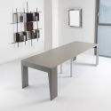 Consolle allungabile in acciaio e laminato design moderno Glen