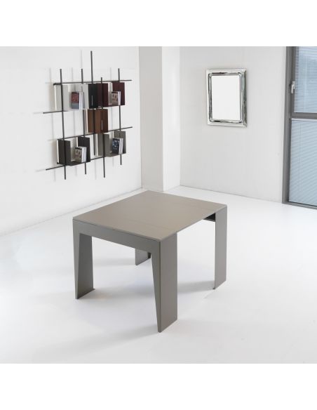 Consolle allungabile in acciaio e laminato design moderno Glen Consolle allungabile in acciaio e laminato design moderno Glen