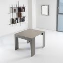 Consolle allungabile in acciaio e laminato design moderno Glen