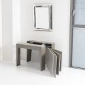 Consolle allungabile in acciaio e laminato design moderno Glen