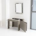 Consolle allungabile in acciaio e laminato design moderno Glen