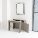Consolle allungabile in acciaio e laminato design moderno Glen