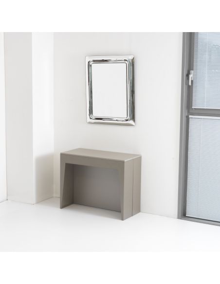 Consolle allungabile in acciaio e laminato design moderno Glen Consolle allungabile in acciaio e laminato design moderno Glen