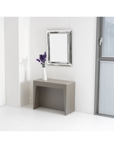 Consolle allungabile in acciaio e laminato design moderno Glen Consolle allungabile in acciaio e laminato design moderno Glen