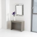 Consolle allungabile in acciaio e laminato design moderno Glen