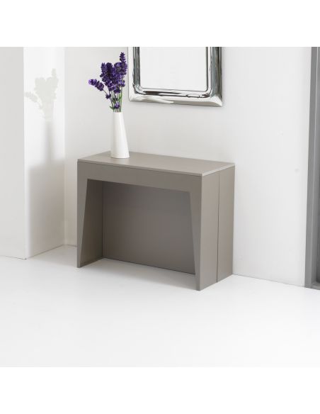 Consolle allungabile in acciaio e laminato design moderno Glen Consolle allungabile in acciaio e laminato design moderno Glen