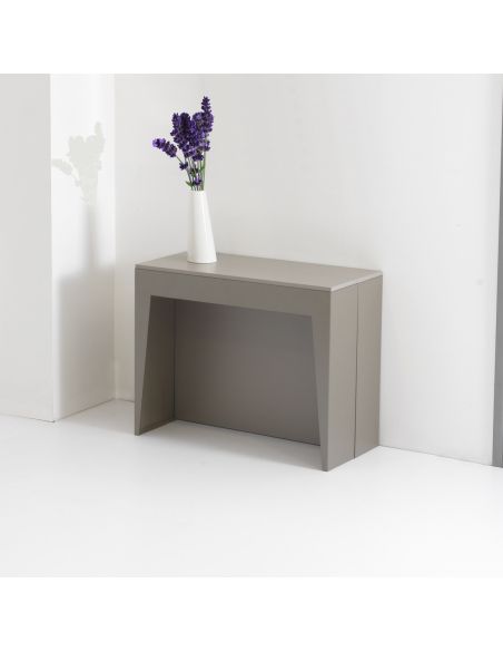 Consolle allungabile in acciaio e laminato design moderno Glen Consolle allungabile in acciaio e laminato design moderno Glen
