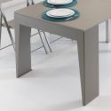 Consolle allungabile in acciaio e laminato design moderno Glen