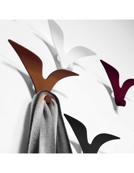 Attaccapanni da parete di design in acciaio made in Italy Robin
