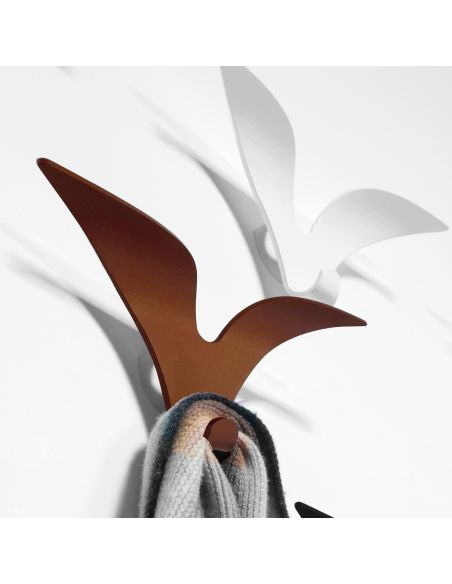 Attaccapanni da parete di design in acciaio made in Italy Robin Attaccapanni da parete di design in acciaio made in Italy Robin