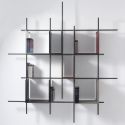 Libreria da parete in acciaio tubolare 160 x 180 cm Libra2