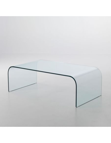 Tavolino rettangolare in vetro curvato 110 x 60 cm Stefan Tavolino rettangolare in vetro curvato 110 x 60 cm Stefan