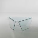 Tavolino da salotto in vetro triangolare a 3 gambe Kettering