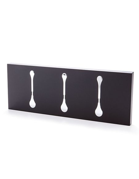 Attaccapanni a muro in metallo Evan 3 Black Attaccapanni a muro in metallo Evan 3 Black