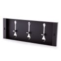 Attaccapanni a muro in metallo Evan 3 Black