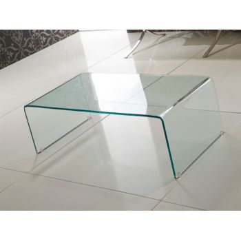 Tavolino da salotto in vetro curvato trasparente Emerald 2
