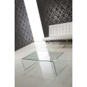 Tavolino da salotto in vetro curvato trasparente Emerald