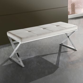 Panca per camera da letto, tavolino da caffè, panca per ingresso, panca da  cucina, sedile vicino alla finestra, mobili da pranzo, panca per corridoio,  sgabello da giardino, 18x18x48' BENCH 144 -  Italia