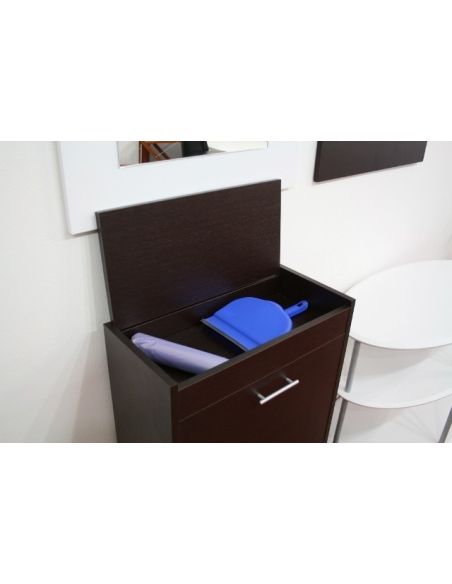 Mobile raccolta differenziata Gea in legno 4 secchi pattumiera