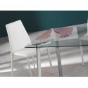 Tavolo scrivania in metallo cromato e vetro 140 cm Bertrand
