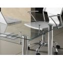 Scrivania moderna per ufficio in vetro e metallo 120 x 70 cm Roland