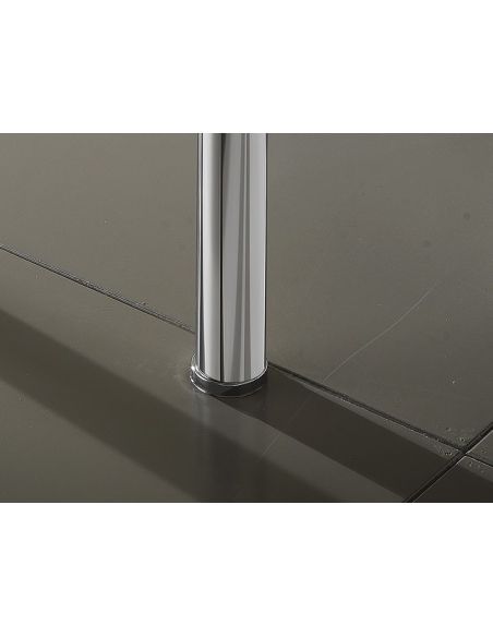 Scrivania moderna per ufficio in vetro e metallo 120 x 70 cm Roland