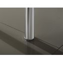 Scrivania moderna per ufficio in vetro e metallo 120 x 70 cm Roland