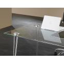 Scrivania da ufficio design in metallo e vetro 130 x 80 cm Kaleva