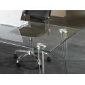 Scrivania da ufficio design in metallo e vetro 130 x 80 cm Kaleva