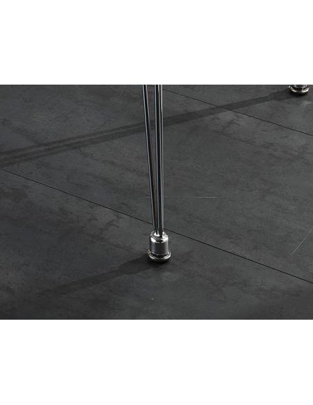 Scrivania da ufficio design in metallo e vetro 130 x 80 cm Kaleva Scrivania da ufficio design in metallo e vetro 130 x 80 cm Kaleva