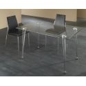 Scrivania da ufficio design in metallo e vetro 130 x 80 cm Kaleva