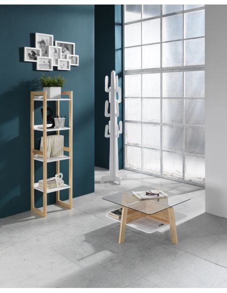 Tavolino da salotto design moderno in legno e vetro Winnipeg Tavolino da salotto design moderno in legno e vetro Winnipeg