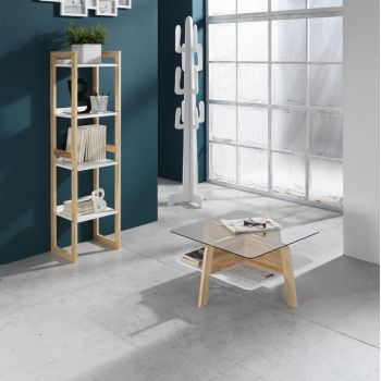Tavolino da salotto design moderno in legno e vetro Winnipeg 2