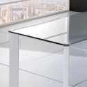 Tavolo scrivania vetro per ufficio design moderno 140x80cm Roxanne