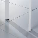 Tavolo scrivania vetro per ufficio design moderno 140x80cm Roxanne
