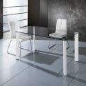 Tavolo scrivania vetro per ufficio design moderno 140x80cm Roxanne