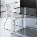 Tavolo scrivania vetro per ufficio design moderno 140x80cm Roxanne
