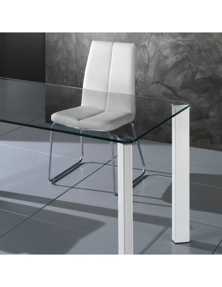 Tavolo scrivania vetro per ufficio design moderno 140x80cm Roxanne Tavolo scrivania vetro per ufficio design moderno 140x80cm Roxanne